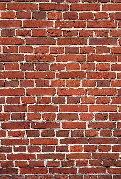 istock block background . old brick wall of red bricks. 187168326
