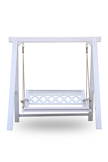 istock Wood swing chair 187168604