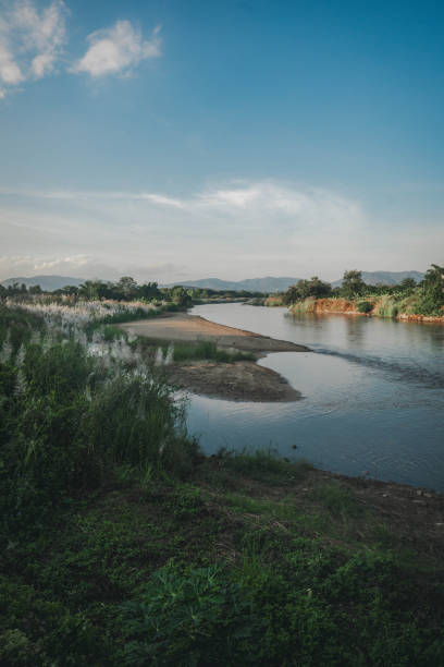 istock River in the middle of the mountains at sunset 1871692946