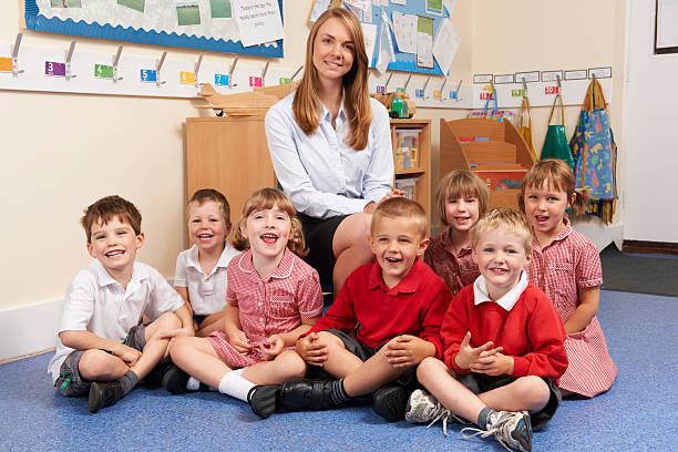 istock Elementary School Children With Teacher In Classroom 187174125