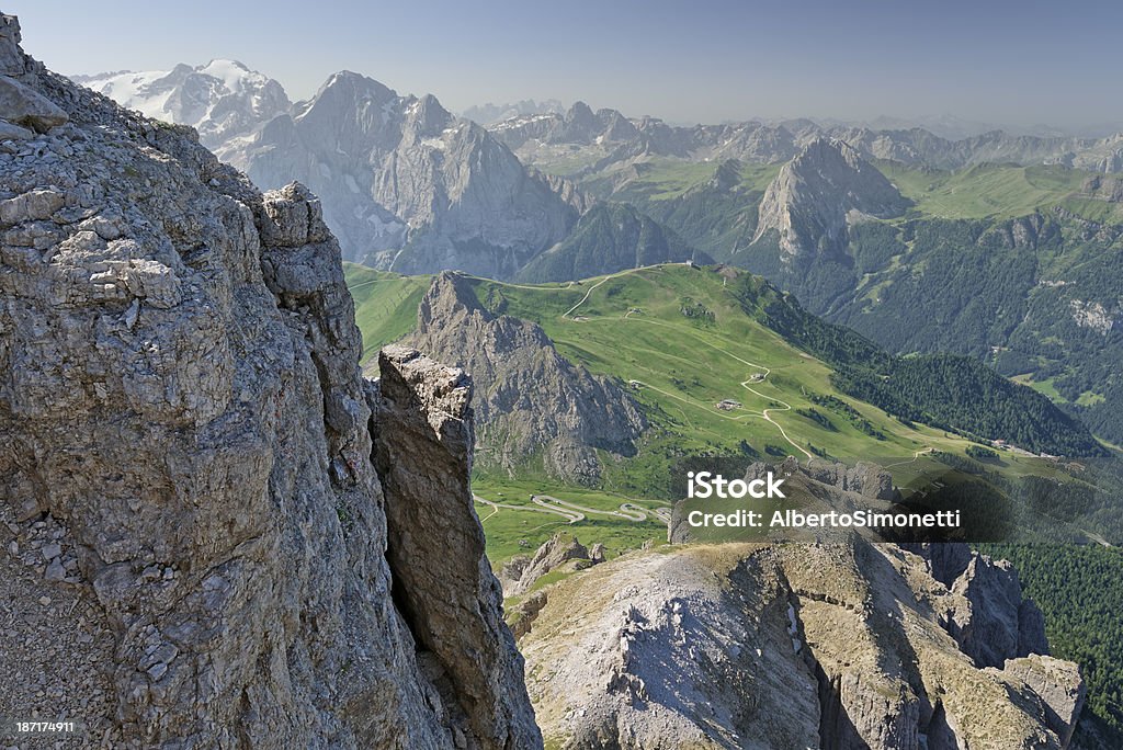 Sas Pordoi - Foto de stock de Alpes europeus royalty-free