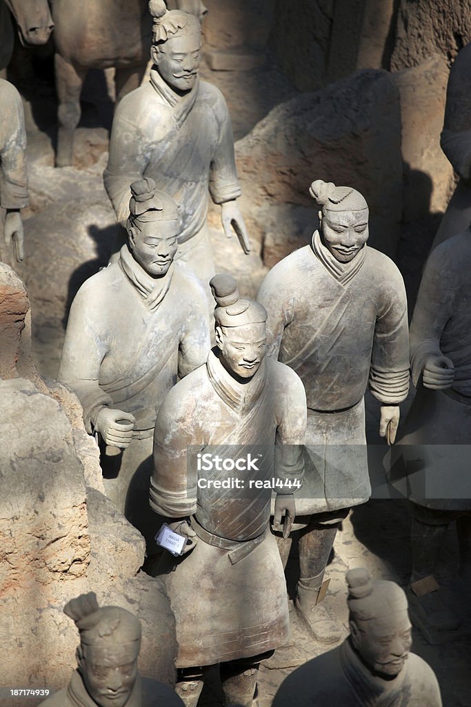 Cerâmica de Terracota Warriors - Royalty-free Antigo Foto de stock