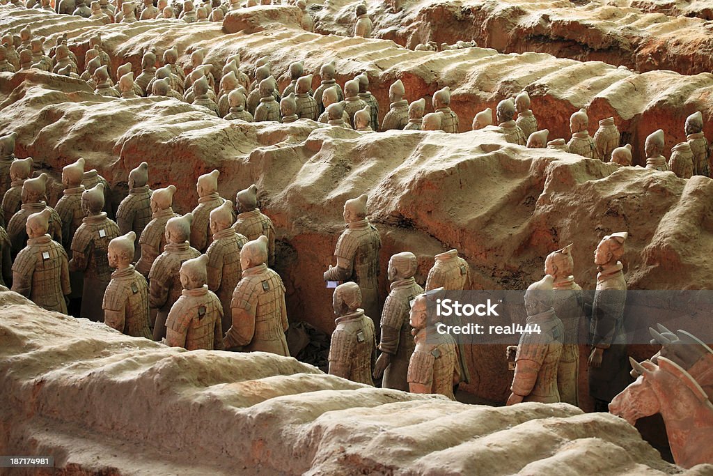 Cerâmica de Terracota Warriors - Royalty-free Antigo Foto de stock