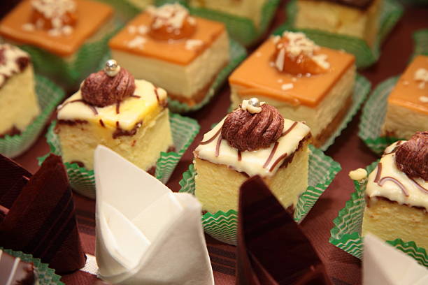 istock Varieties of cakes desserts catering sweets 187175091