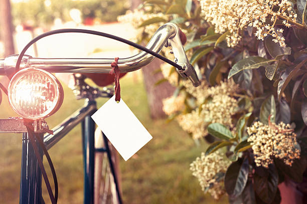 Vintage bicycle A new vintage bicycle with light in outdoor bicycle light photos stock pictures, royalty-free photos & images
