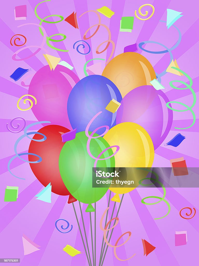Luftballons mit Konfetti für Geburtstagspartys - Lizenzfrei Abstrakt Stock-Foto
