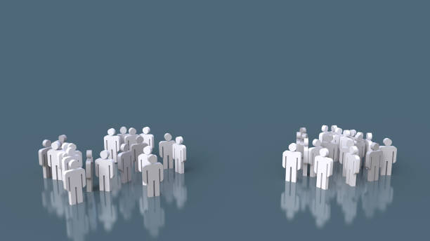 istock two opposing groups of people 1871753524