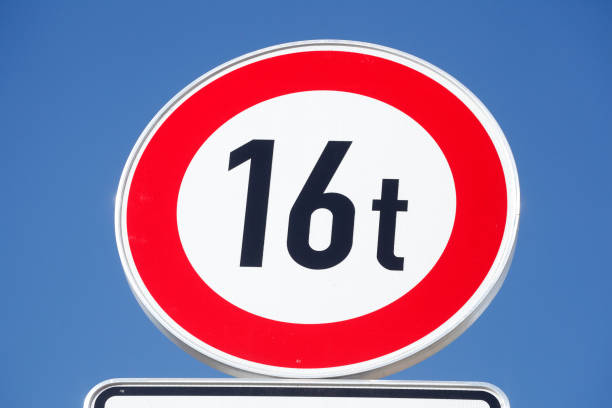 istock Traffic sign passage up to 16 tons 1871763721