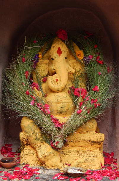 istock Indian Hindu God Ganesha Statue in a temple 1871784265