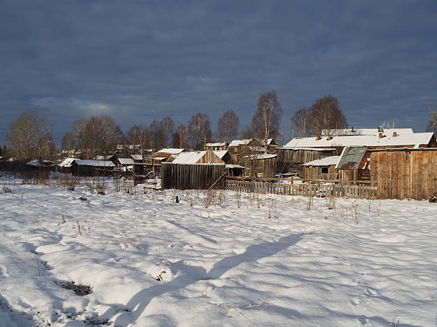 istock village in winter 187179067