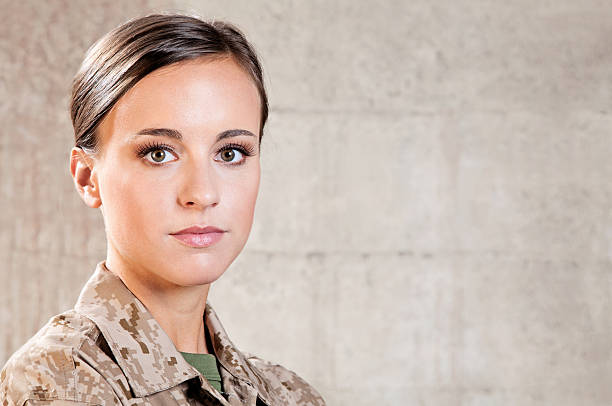 istock Female Marine Soldier 187180602