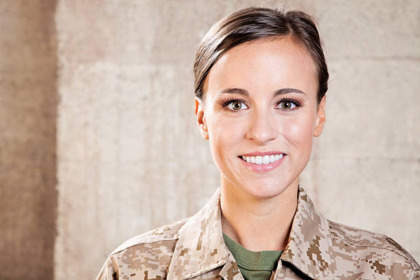 istock Female Marine Soldier 187180623
