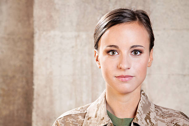 istock Female Marine Soldier 187180624