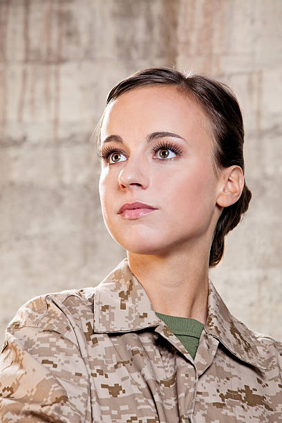 istock Female Marine Soldier 187180626