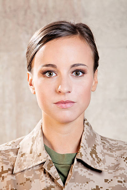 istock Female Marine Soldier 187180645