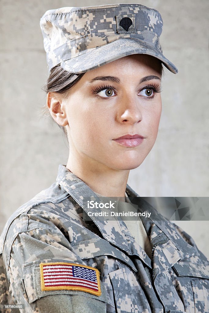 Mulher Soldado americano - Royalty-free Adulto Foto de stock