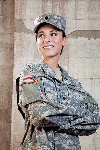 istock Female American Soldier 187180659