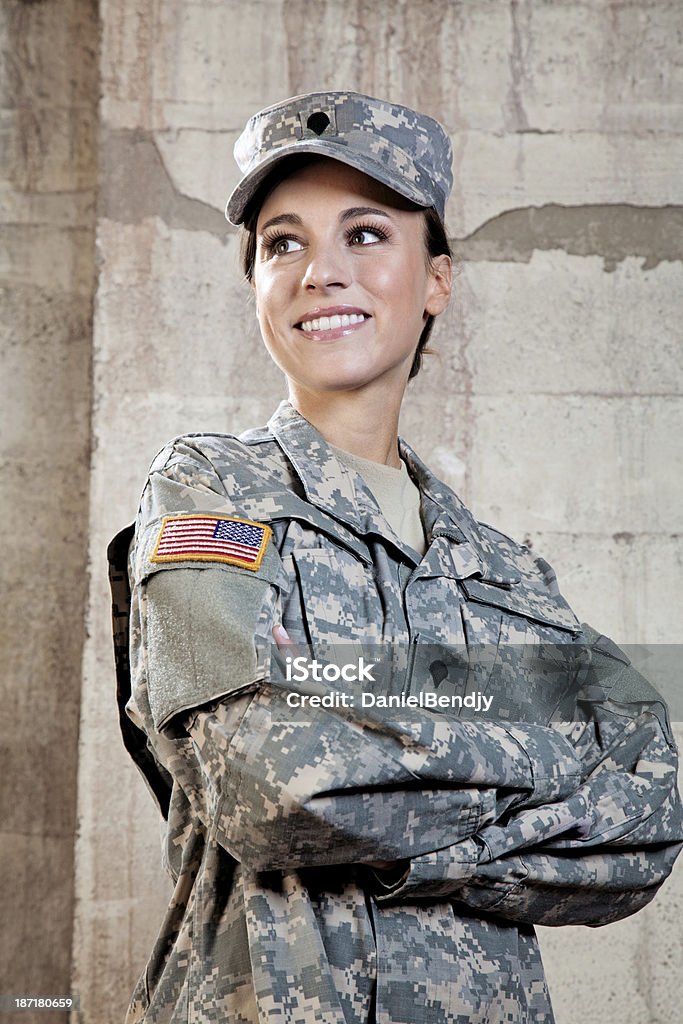 Soldado americano feminino - Foto de stock de Adulto royalty-free