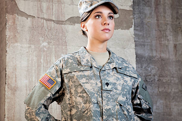 istock Female American Soldier 187180666