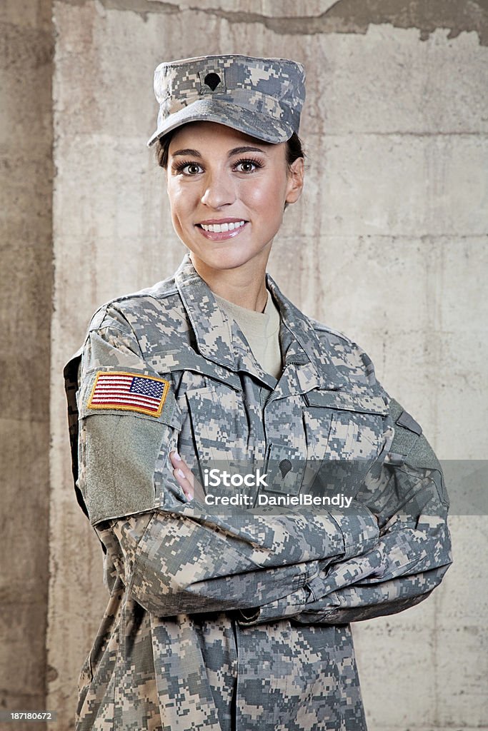 Hembra American Soldier - Foto de stock de Adulto libre de derechos