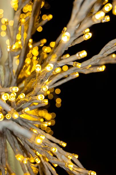istock Abstract festive illumination isolated on black background. 187180841