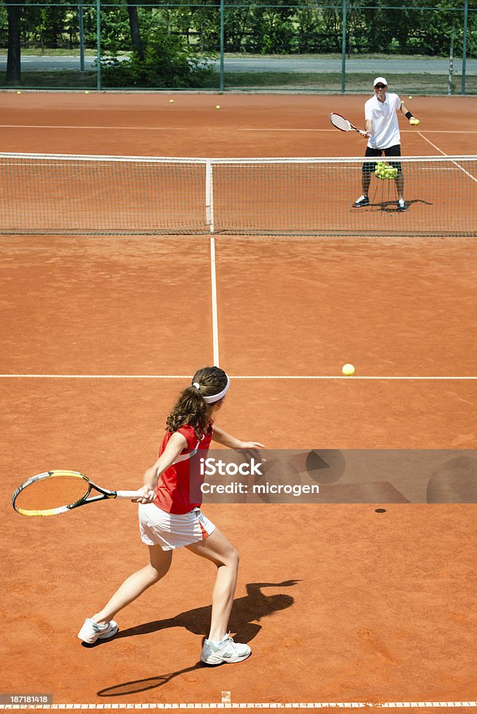 Praticare forehands - Foto stock royalty-free di Tennis