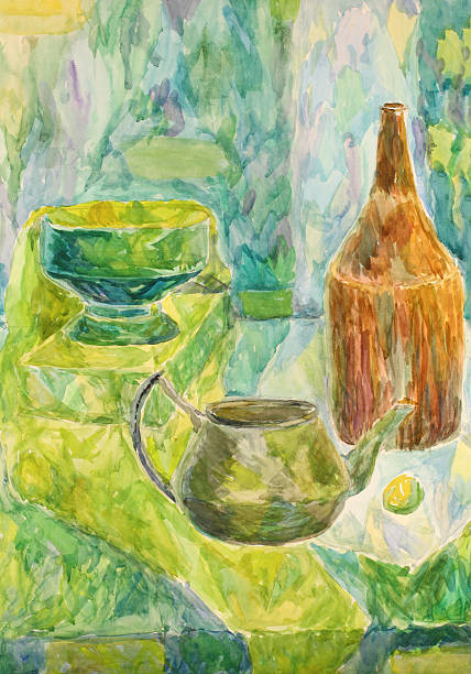 istock Watercolor still life with drapery 187182927