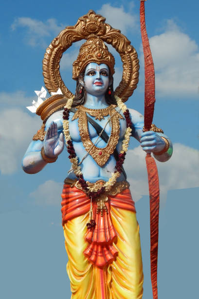 Indian Hindu God Rama with his weapon bow and arrows i stock photo