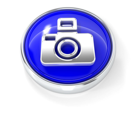 Camera icon. 3D rendered icon.