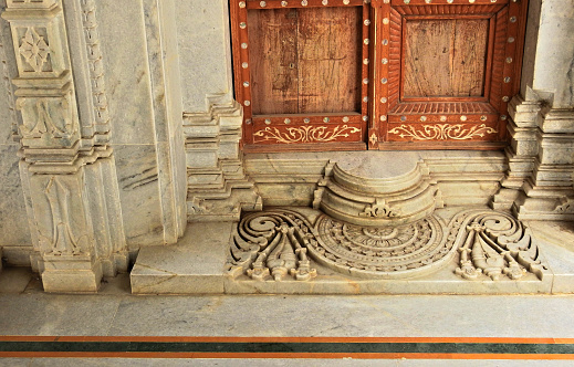 Jain Temple Carving At Palitana, India