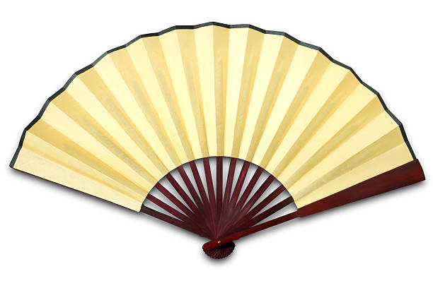 istock Asian Fan Yellow Isolated 187185262