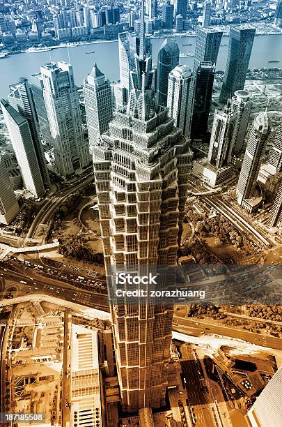 Shanghai Financial Center Stockfoto und mehr Bilder von Jin Mao-Turm - Jin Mao-Turm, Ansicht aus erhöhter Perspektive, Architektur