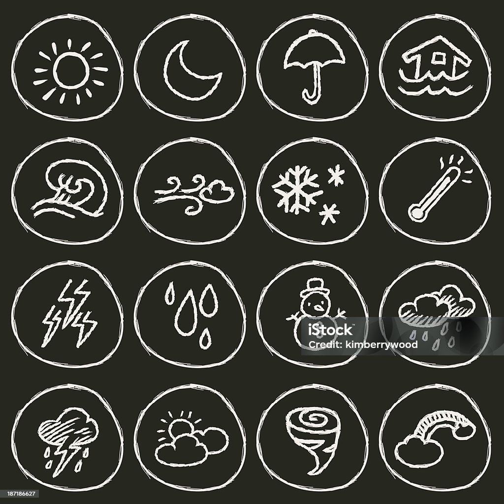 Weather Icon Vector File of Weather Icon Set Drawing - Activity stock vector