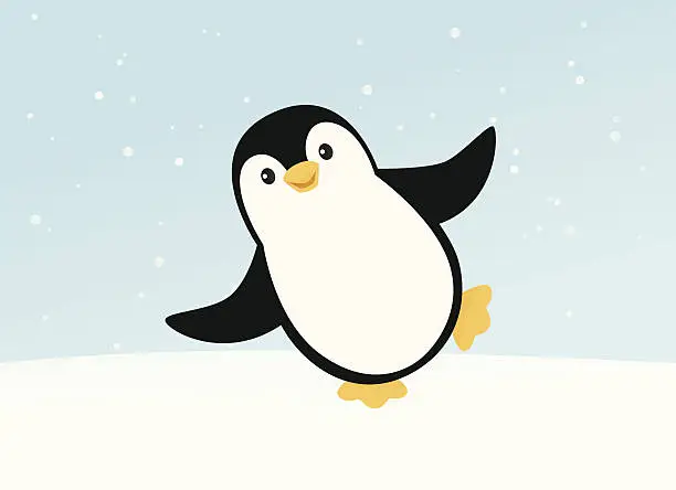 Vector illustration of Dancing Penguin