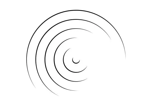 Vector illustration of circle spiral background