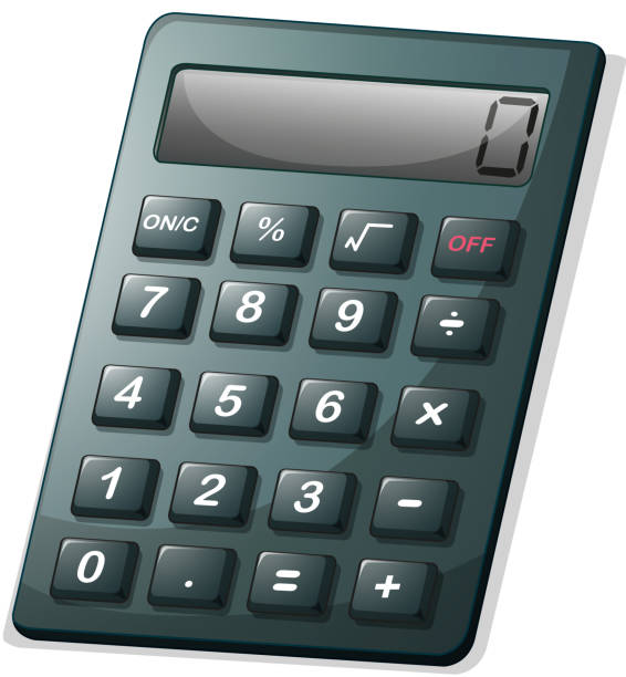 calculator calculator on a white background off balance stock illustrations