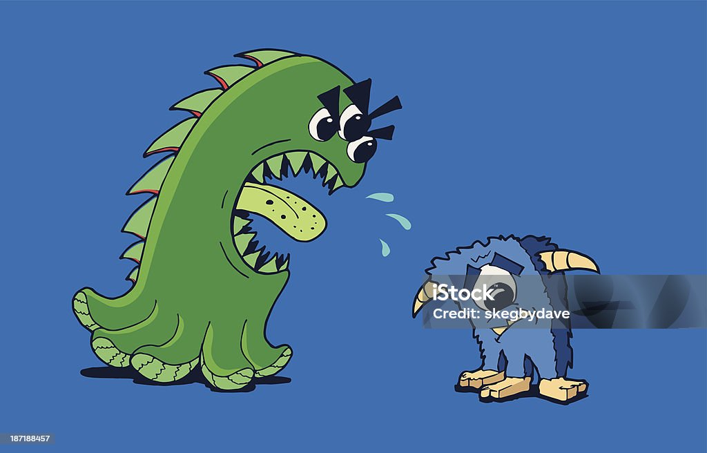 Angry Monster Aggression stock vector