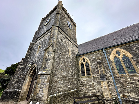 West Lulworth, Dorset, UK - 19.12.2023. The Holy Trinity Church in West Lulworth Village in Dorset UK.