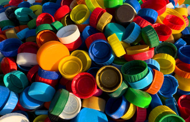istock Recycling Plastic Bottle Caps. Plastic Material is Recyclable. 1871898941
