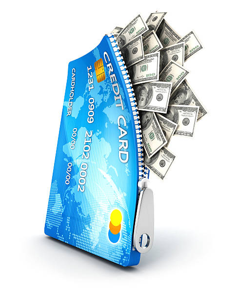 istock 3d open credit card with dollar bills 187189986
