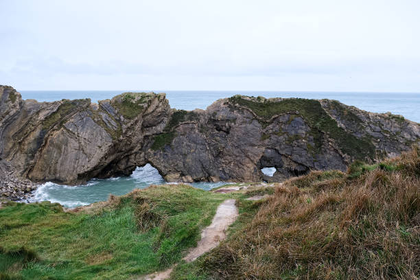 istock Jurassic coast view in Dorset at winter time. Cold winter day 1871917210