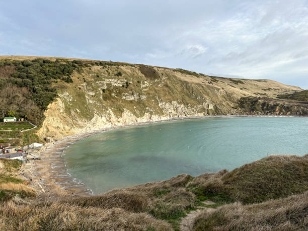 istock Lulworth Cove and beach view at winter day 1871935537