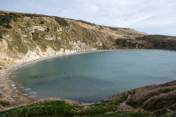 istock Lulworth Cove and beach view at winter day 1871938777