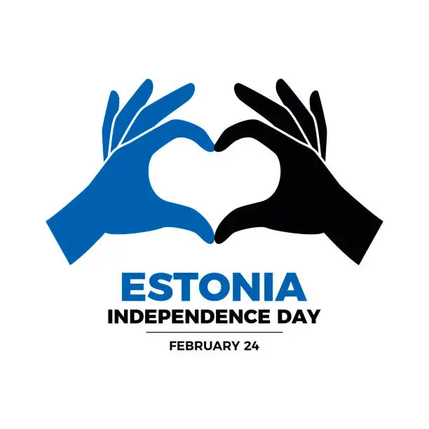 Vector illustration of Estonia Independence Day poster vector illustration