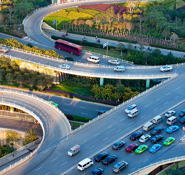 istock Aerial transport hub overpass 187197456