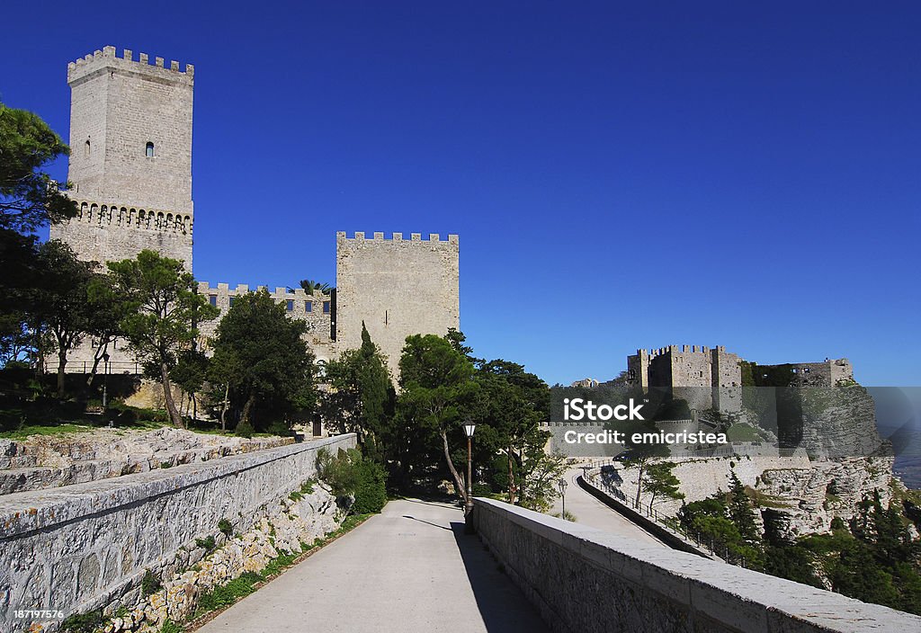 Erice, Sicília - Foto de stock de Antigo royalty-free