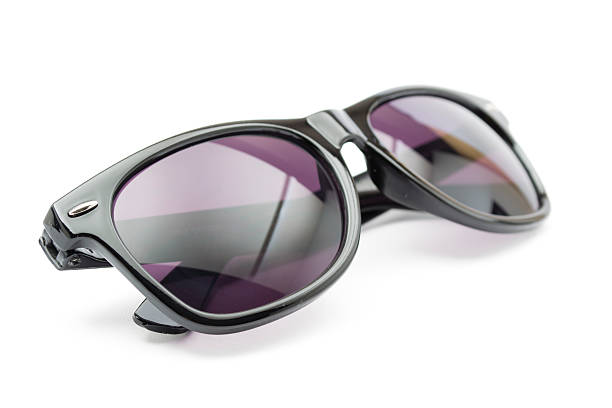 istock Pair of black and purple sunglasses 187198877