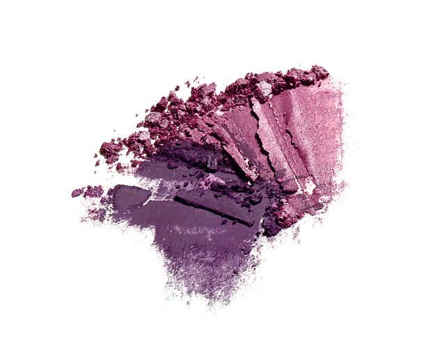 istock Crushed mauve and purple eyeshadows isolated on white 187199812