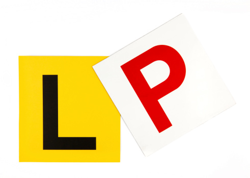 Learner & Probationary Plates on White Background