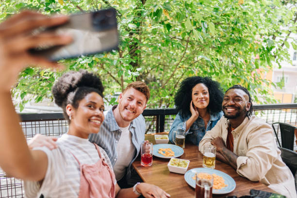istock Friends taking a selfie at bar or restaurant 1872004423